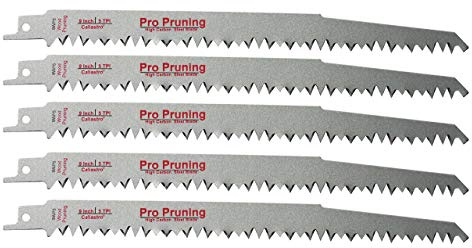 9-Inch Wood Pruning Saw Blades for Reciprocating/Sawzall Saws - 5 Pack - Caliastro