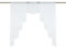 HongYa transparenter Voile Scheibengardine Tunnelzug Kurzstore Küche Kleinfenster Gardine H/B 100/100 cm Weiß