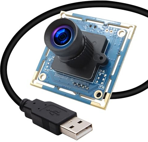 ELP Webcam 8 MP USB Camera Modulo con FOV 75 gradi Nessuna distorsione Obiettivo, IMX179 UVC, compatibile con Windows Linux