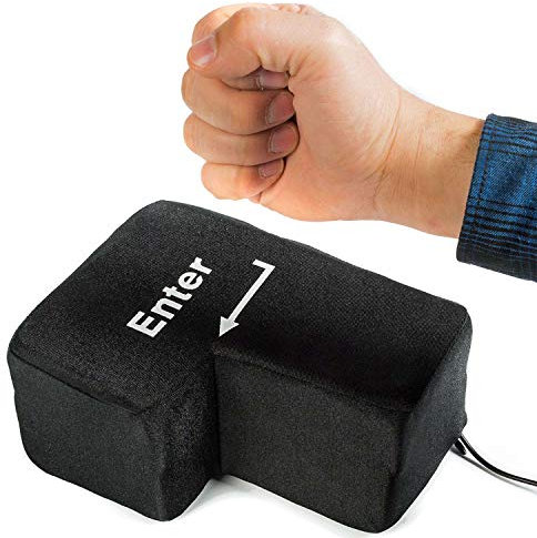 Botón de Entrada Grande Botón de Entrada XXL con cojín de Escritorio Teclado Gadget USB para aliviar el estrés