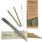 Pailles en bambou biodégradables et réutilisables 20 cm vertes + goupillon de nettoyage long + 1 pochon de rangement en lin + 1 pochon de transport | Ecologique et durable. Emballage sans plastique