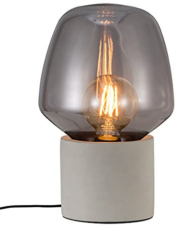 Nordlux Lampe de table CHRISTINA E27 IP20 Verre fumé Base Gris