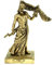 Kremers Schatzkiste Alabaster Figur Zeus der Göttervater Skulptur 18 cm Gold Gottheit