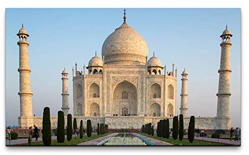 Paul Sinus Art Bilder XXL Indien Taj Mahal 120x70cm Wandbild auf Leinwand