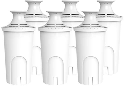 IT'S PURE EXPERT Replacement Pitcher Water Filters, 6 Pack, Reduces Taste and Odor, Compatible with Brita Classic OB03, Mavea 107007, NSF Certified