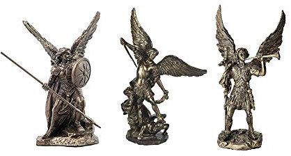 Erzengel Michael Gabriel Raphael Statue, Bronze-Finish