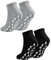 Jinlaili 2 Paar Anti-Rutsch-Socken Yoga Socken, Rutschfeste Socken für Damen Männer, Yoga Pilates Socken, Antirutsch Sportsocken Baumwolle für Sport Yoga Pilates Gymnastik Trampolin, UK 4-9/ EU 37-42