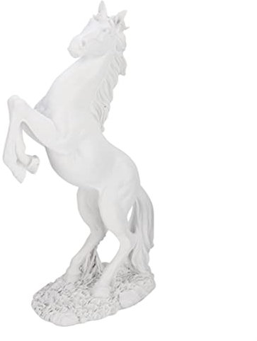 Pferd Stehende Statue, Harz Eruopäischer Stil Pferd Skulptur Home Desk Decor Ornament Foto Requisiten(bs-020 weiß)