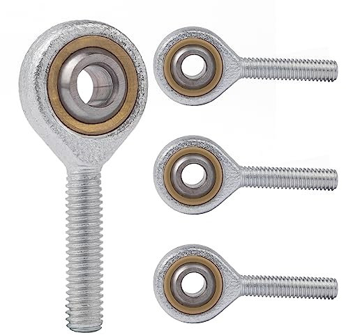 NAKUPENDA 4Pcs Asta Esterno Filettata Testina Cuscinetto Cuscinetti Sferici Filettato Asta Fine Filettatura Maschio Estremità Stelo Filettatura Estremità (M6)