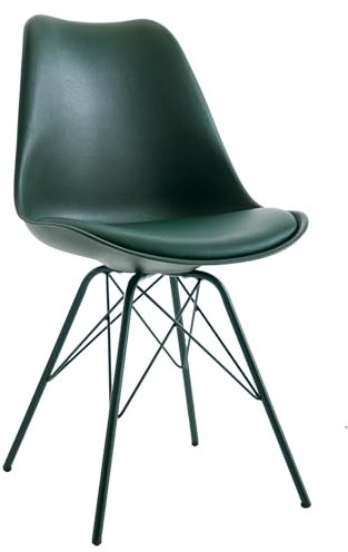 Riess Ambiente Retro Stuhl Scandinavia MEISTERSTÜCK dunkelgrün Esszimmerstuhl Küchenstuhl Bürostuhl