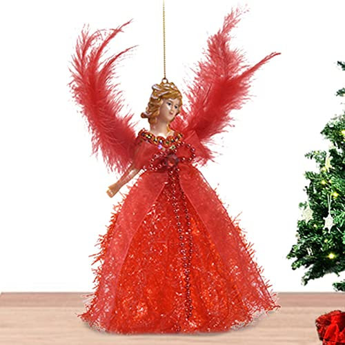 Abonda Weihnachtsengel für Baum, Engel Baum s Weihnachtsdekorationen, Engelsbaum mit Flügeln, Urlaubsparty Weihnachtsbaumschmuck