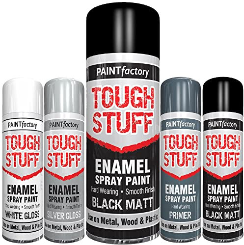 Classic Signature - 1 x Enamel Black Matt 400mlTough Stuff Hard Wearing Smooth Aerosol for Metal Wood Plastic