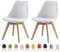 mcc direct Esszimmerstühle im 2er Set, Küchenstühle, Bürostühle, Designer Schalenstuhl, Eva (Weiß)