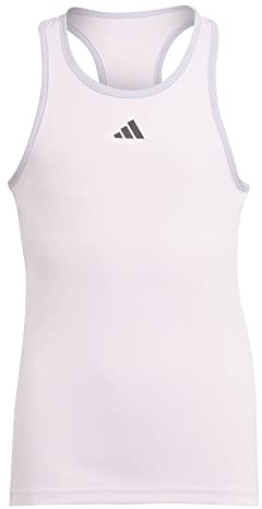 adidas Girl's Club Tank Top, Clear Pink, 9-10 Years