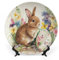Piatti decorativi in ceramica acquerello coniglietto pasquale stampa floreale casa Wobble-Plate con espositore per Pasqua Vintage coniglio piatto decorativo soggiorno sala da pranzo cucina decorazione