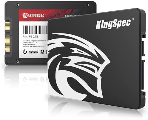 KingSpec 2TB 2.5 SATA SSD, SATA 3 SSD Festplatte Interni 3D NAND Flash, 2 5 Zoll ssd kompatibel mit Desktop/Laptop (01)