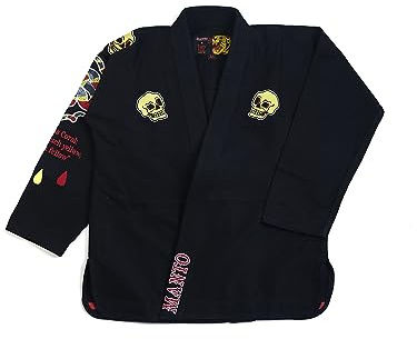 MANTO Hombre Coral BJJ Black GI (2 unidades), Negro, XS