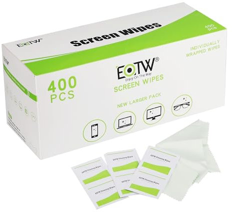 Bildschirm Reinigungstücher Einzeln Verpackt, EOTW Desin Fektion Reinigungstücher für Handy/Monitor/Laptop/iPad/LCD-Fernseher/Tablet PC/Tastatur/Maus, 400 Stück