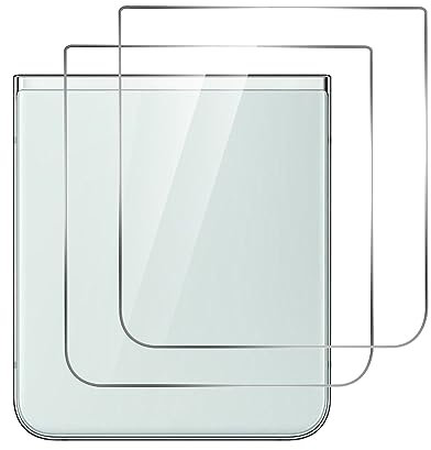 GIOPUEY Pellicola Protettiva Retro per Samsung Galaxy Z Flip 5, Samsung Galaxy Z Flip 5 Retro Pellicola, 2 Pezzi Vetro Temperato, Alta Trasparenza, AntiGraffio, Antiscivolo - Transparent
