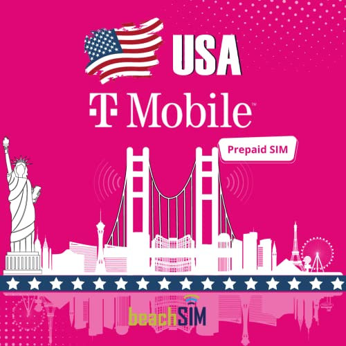 BeachSIM T-Mobile USA SIM données illimitées & téléphonie & SMS (USA - 9 Jours)