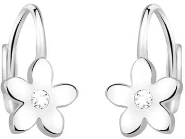 SOFIA MILANI - Damen Ohrringe 925 Silber - mit Zirkonia Steinen - Blumen Ohrhänger - E2288