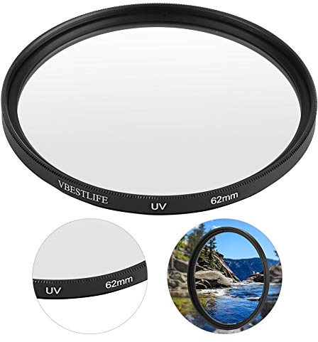 Filtro UV para Cámara, único, Seguro de Usar, Eficaz, Hecho Hogar (62mm)