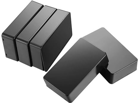 ANMOO 5Pcs Plastic Junction Box,Small Junction Box Abs Waterproof Electronics Project Boxes Electrical Connection Box for Electronics Power Instrument Case Box (60X36X25mm/ Black)