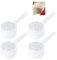 Cuillere Doseuse Gramme,Cuillères Doseuse Transparentes avec Graduation,Cuillères Graduées Transparentes,Cuillère Doseuse en Plastique,Cuillère à Mesurer pour la Cuisine,le Thé,le Café,4 pièces