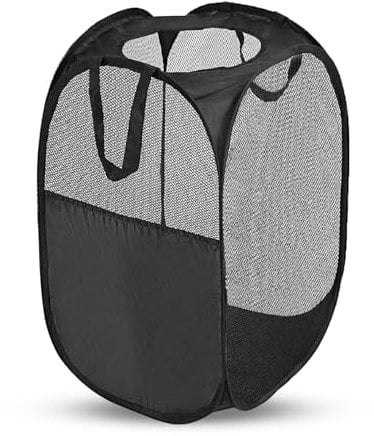 Collapsible Laundry Basket Pop Up Laundry Basket 75L Large Mesh Folding Hamper Dirty clothes Storage Basket for Laundry Room Bedroom Bathroom Camping Travel