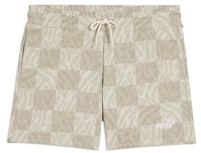 PUMA Damen Gestrickte Shorts ESS Graphic Mid-Rise AOP Shorts 5