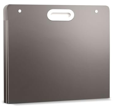 Hikpik Kunst-Portfolio-Mappe für Kunstwerke mit Griffen, wasserdicht, Portfolio-Ordner für Kunstwerke, Kunst, Aufbewahrungskoffer zum Zeichnen, Skizzieren, Fotografie, Poster, 43 x 36 cm, Schwarz