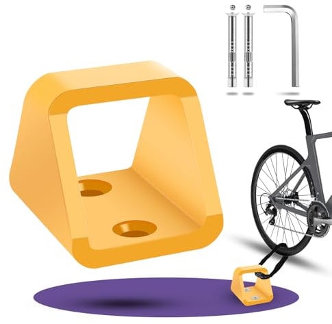 Anclaje Suelo Moto con Tornillos de Acero Inoxidable 304, Anclaje de Cadena de Alta Seguridad Antirrobo de Acero de 5 mm de Grosor, Anclaje Pared Bicicleta