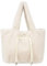 Meliyya Fellimitat Handtasche Damen Plüsch Schultertasche Winter Kunstpelz Große Shopper Arbeit Tote Bag, Weiß