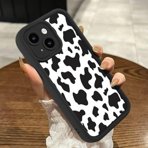 Genmoral Compatible with iPhone XR 6.1 Inch Matte Case,Cow Pattern Print Shockproof Cover, Soft Case TPU Protective Shell for Women Girls, Anti Scratch Phone Case