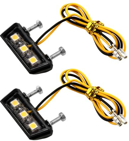 Led Kennzeichenbeleuchtung Motorrad Universal LED Motorrad-Kennzeichenbeleuchtung 12V Kennzeichenbeleuchtung Motorrad-Rücklicht mit 3 superhellen LEDs Wasserdicht für alle Motorrad- und Quad-Modelle