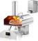 Q-Stoves Four à pizza d'extérieur 2 en 1 de 30,5 cm avec pierre à pizza rotative manuelle, portable, dessus amovible comme torche pour chauffage ou cuisinière (30,5 cm + granulés de bois)