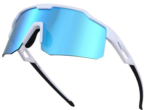 MIAROZ Sports Sunglasses For Men Women: Wrap Around Windproof Sunglasses For Cycling Running Hiking - UV400 Lightweight Visor Glasses For Cyclists Runners Hikers