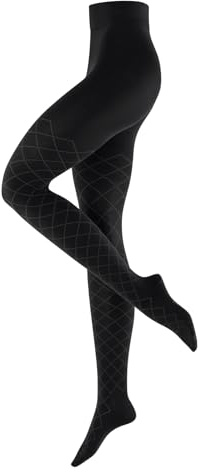 Burlington Damen Argyle Affair Strumpfhose Baumwolle atmungsaktiv