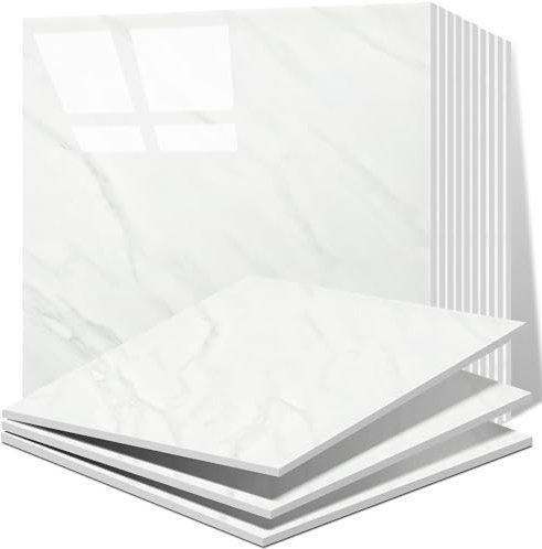 Vieshful 20 Piezas azulejos adhesivos cocina, Panel PVC Marmol Vinilos Azulejos de 30 x 30 cm Para la Pared, Azulejos Adhesivos para Cocina, baño, Sala de Estar