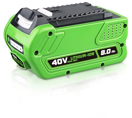 PERSEVER 40V 29462 8,0 Ah Li-Ionen-Akku, Ersatz für Greenworks 40V-Akku, kompatibel mit Greenworks 40VG-MAX Rasenmäher-Werkzeugen 29462 29252 20202 22262 25312 25322 20642