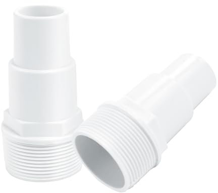 YEAMLTE 2 PCS Conector de Manguera de Piscina, Ø 32/38 mm, Conector Piscina, Adaptador Piscina 32 a 38, Adaptador Manguera Piscina para Bombas de Piscina con Conexiones Roscadas de 1,5