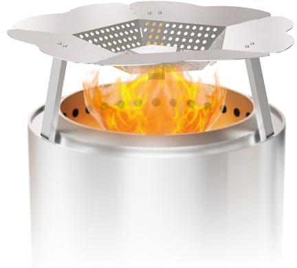 Heat Deflector for Solo Stove Bonfire, 19.5 Solo Stove Bonfire Accessories, 304 Stainless Steel Heat Deflector with Carrying Handle & 3 Legs