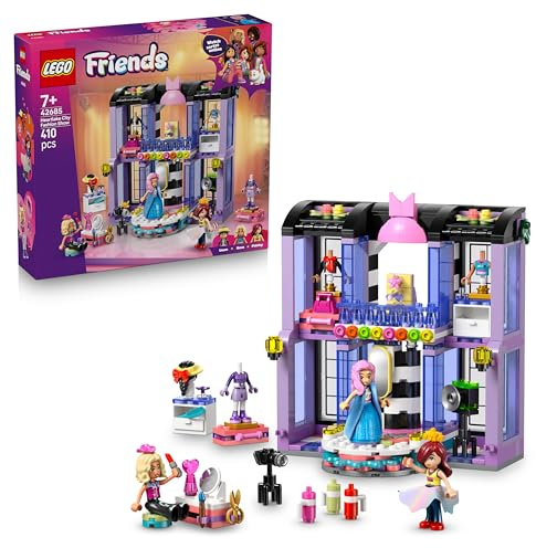 LEGO Friends Le Défilé de Mode de Heartlake City - Jeu de Vêtements - 3 Mini-Poupées, Podium, Tenues Personnalisables Dont Jupe, Manteau, Chapeaux, Accessoires - Cadeau Original Fille 7 Ans 42685