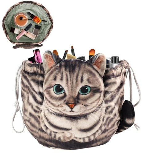 Beauty Case da Viaggio, Trousse Trucchi Donna, Porta Trucchi Da Viaggio, Portatile Borsa Trucco, Beauty Bag, Borsa Cosmetica Con Coulisse, Idee Regalo Donna/Ragazza