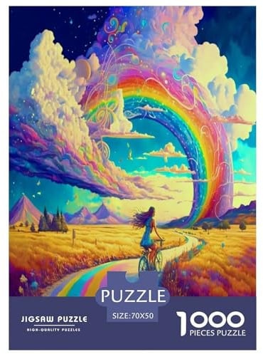 Regenbogen Spirit Puzzle 1000-teilige Schwer Puzzle Spielzeug Pädagogisches Spiel Impossible Herausforderungsspielzeug Für Erwachsene Kinder 70x50cm/1000pcs