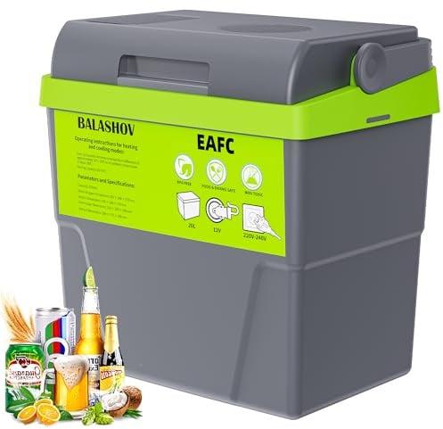 EAFC 20 litros Nevera Portatil Electrica, 12V 230V Nevera para Coche, Camping, Hogar, Refrigeración y Calefacción