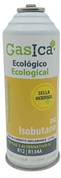 RC Prox Gasica D2 226g. Botella Refrigerante Orgánico Ecológico Sustituto del R12 y R134A para Recarga de Aire Acondicionado Coches. Sella MICROFUGAS Y DETECTA Fugas Mayores.
