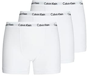 Calvin Klein Uomo Pantaloncini Boxer Confezione da 3 Intimo, Bianco (White), L