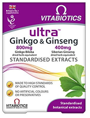 Vitabiotics Ultra Ginkgo and Ginseng Tablets - 60 Tablets