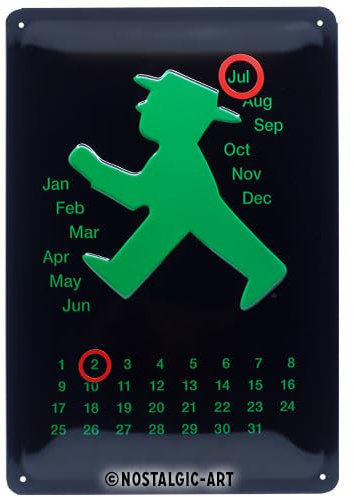 Nostalgic-Art Retro Blechschild, 20 x 30 cm, Ampelmann grün – Souvenir & Geschenk-Idee, Original Lizenzprodukt (OLP), aus Metall, Vintage Design, Blechschilder Sprüche